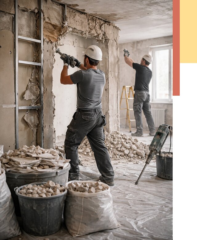 Демонтажные работы в Чебоксарах от 2777 руб. — услуги и цена под ключ | ОТДЕЛОЧНИК-Чбк