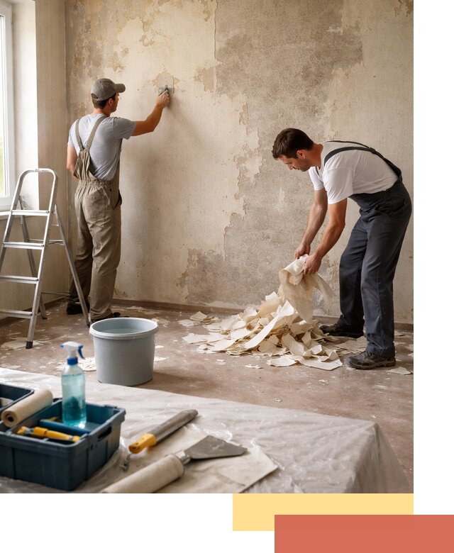 Снятие старых обоев в Чебоксарах быстро и качественно