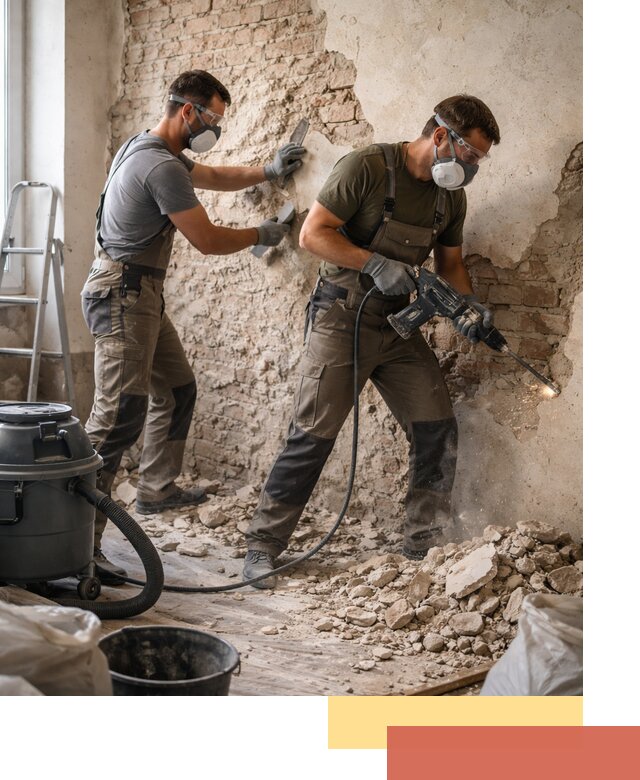 Демонтаж штукатурки со стен в Чебоксарах быстро и аккуратно