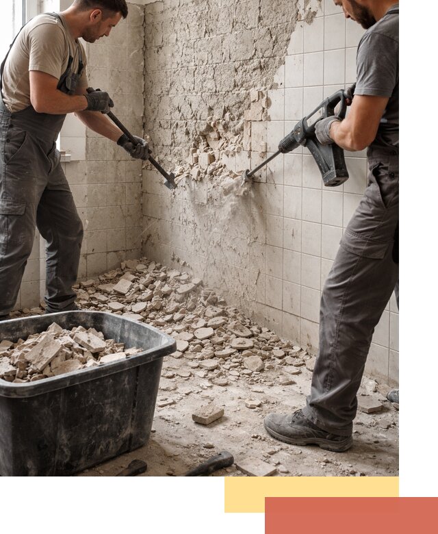 Демонтаж плитки со стен в Чебоксарах быстро и аккуратно