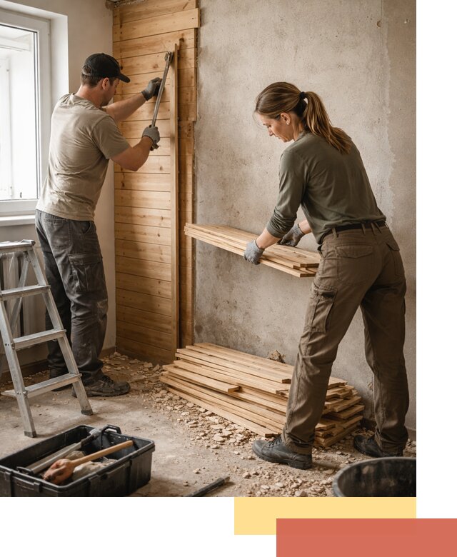 Демонтаж вагонки со стен в Чебоксарах — профессиональный демонтаж