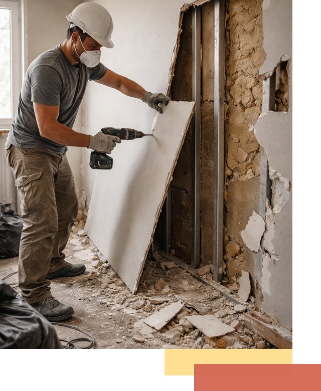 Демонтаж гипсокартона со стен в Чебоксарах качественно и быстро