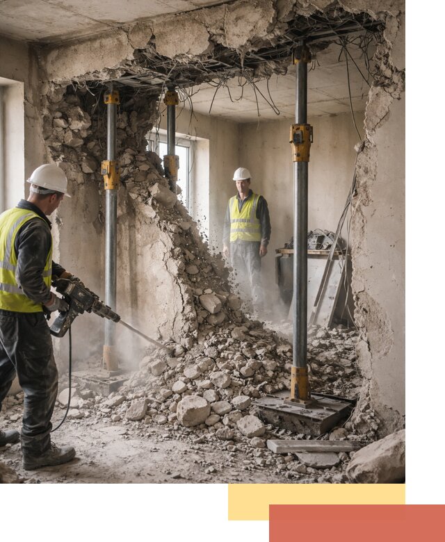 Снос несущих стен в Чебоксарах с гарантией безопасности и качества