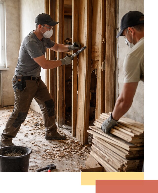 Демонтаж деревянных перегородок в Чебоксарах быстро и аккуратно