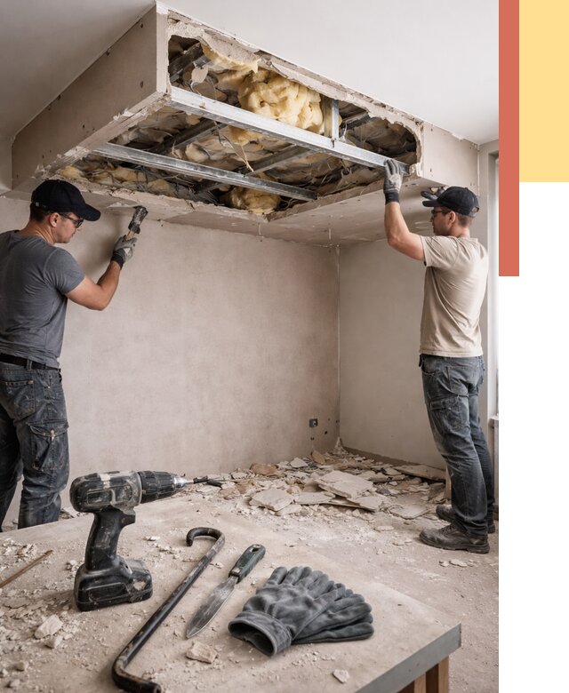 Демонтаж короба из гипсокартона в Чебоксарах от 1563 руб. — быстро и недорого | ОТДЕЛОЧНИК-Чбк