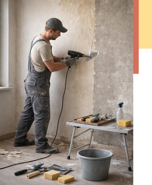 Очистка стен от клея в Чебоксарах от 1903 руб. — снятие и удаление клея со стен | ОТДЕЛОЧНИК-Чбк