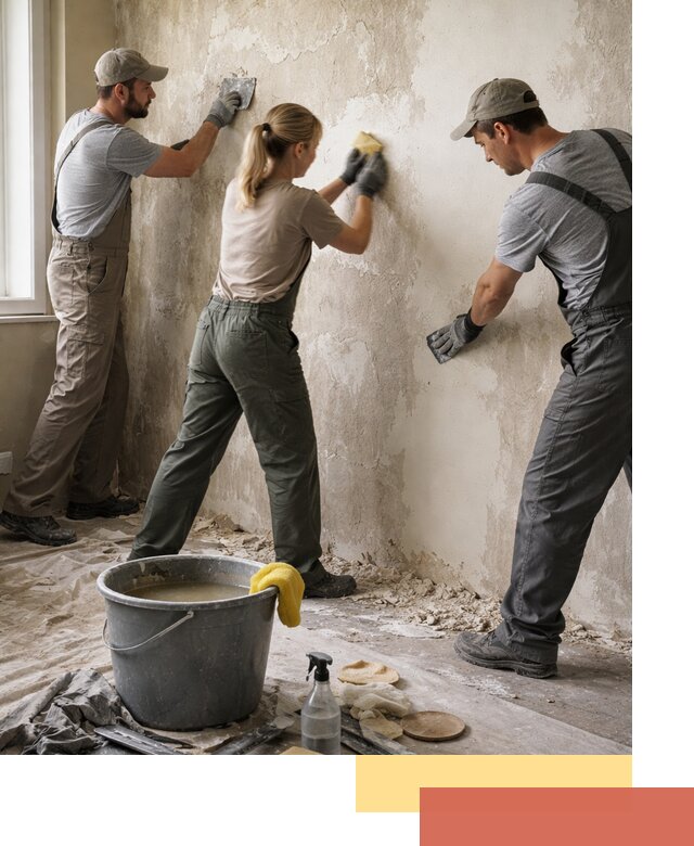 Очистка стен от клея и грунтовки в Чебоксарах качественно и быстро