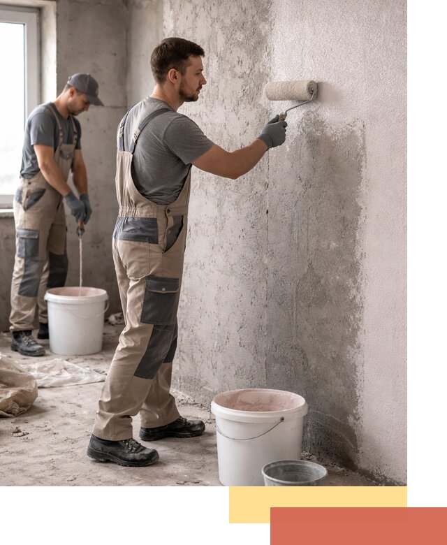 Нанесение бетоноконтакта на стены в Чебоксарах для последующей отделки