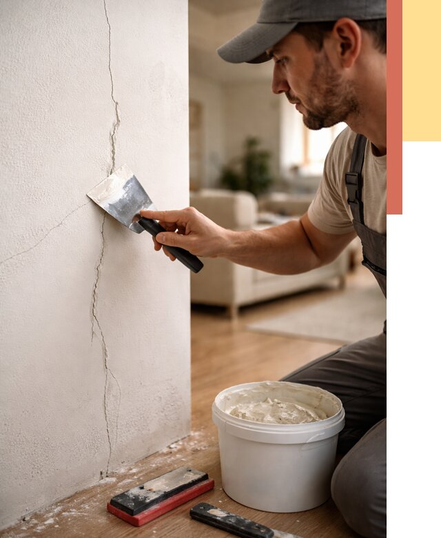 Заделка трещин и сколов в Чебоксарах от 2520 руб. — быстро и недорого | ОТДЕЛОЧНИК-Чбк