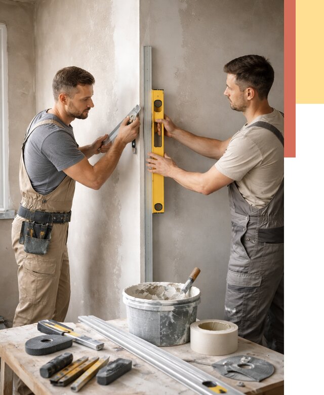 Выведение углов стен в Чебоксарах от 1903 руб. быстро и недорого | ОТДЕЛОЧНИК-Чбк