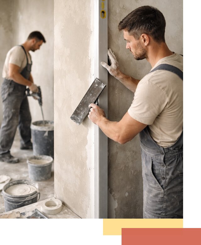 Выведение углов стен в Чебоксарах: монтаж и оштукатуривание