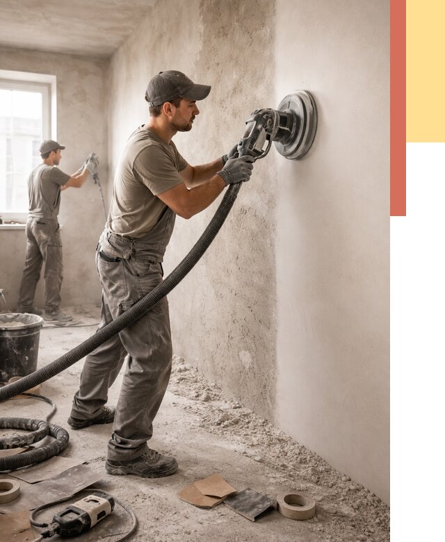 Шлифовка стен в Чебоксарах от 1234 руб/м2 — быстро и недорого | ОТДЕЛОЧНИК-Чбк