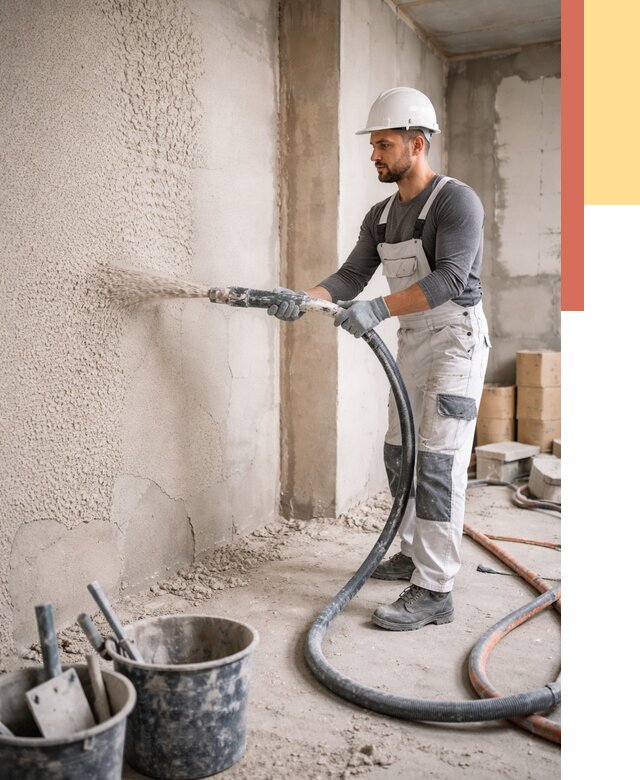 Машинная штукатурка стен в Чебоксарах под ключ от 6685 руб./м2 | ОТДЕЛОЧНИК-Чбк