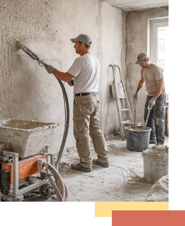 Машинная штукатурка стен в Чебоксарах — быстро и качественно