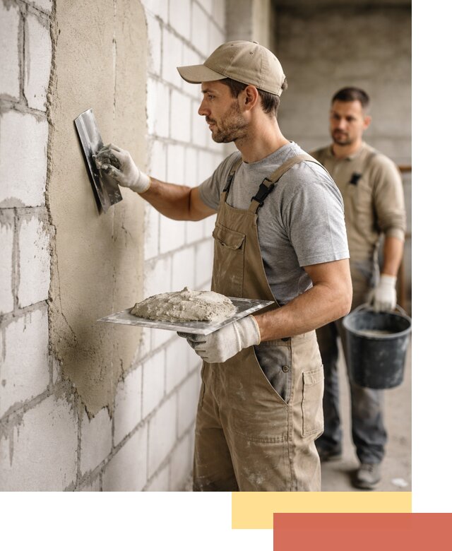 Штукатурка стен из газобетона в Чебоксарах под ключ