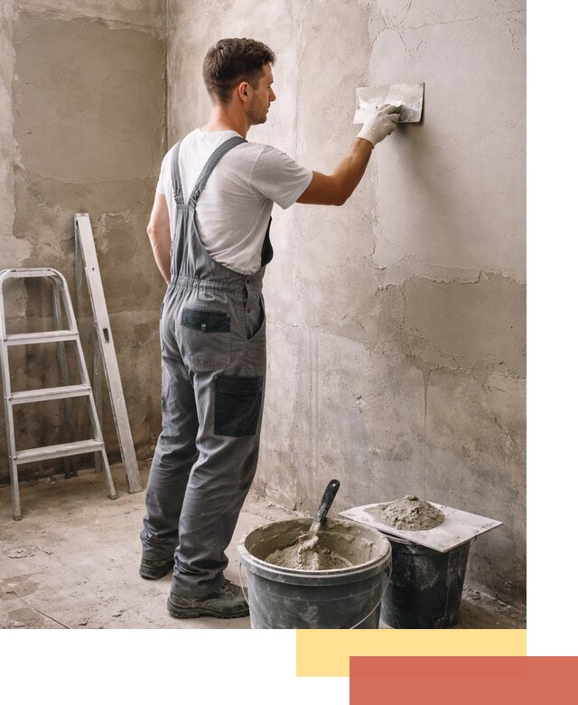 Штукатурка стен в ванной под ключ в Чебоксарах