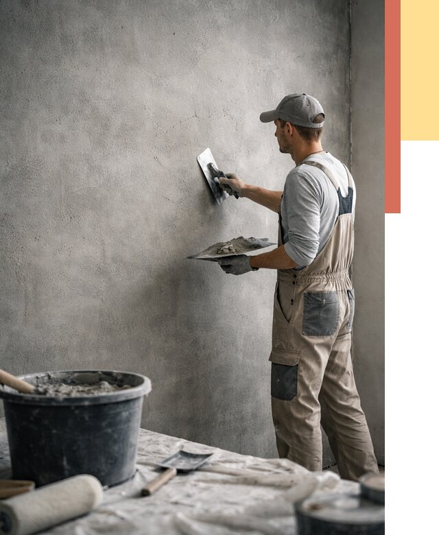 Декоративная штукатурка под бетон в Чебоксарах от 2571 руб./м² — нанесение под ключ | ОТДЕЛОЧНИК-Чбк