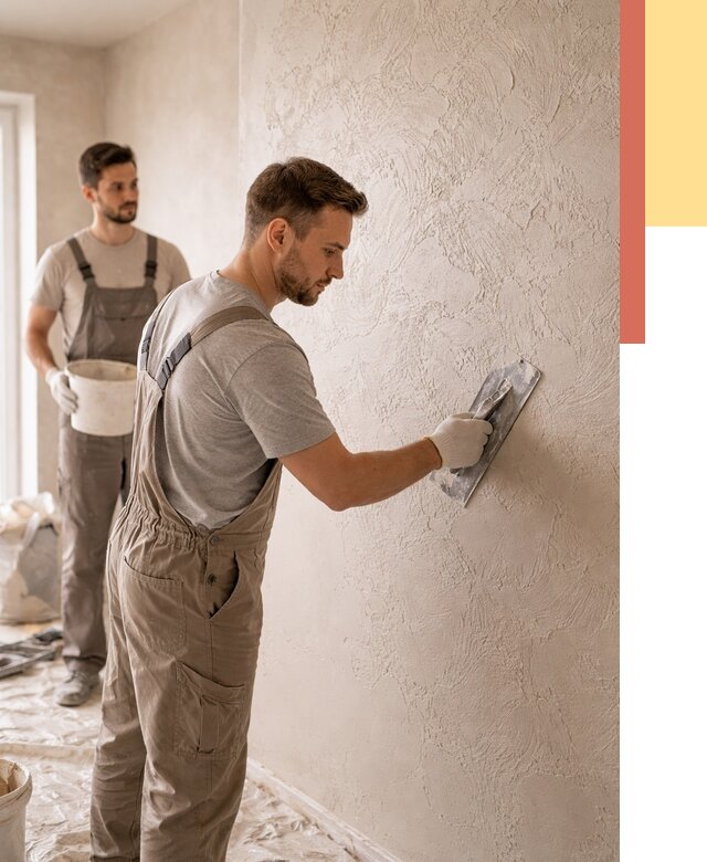 Фактурная штукатурка стен в Чебоксарах от 4319 руб./м² — заказать под ключ | ОТДЕЛОЧНИК-Чбк