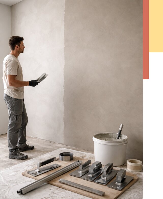 Нанесение микроцемента на стены в Чебоксарах от 3291 руб./м2 под ключ | ОТДЕЛОЧНИК-Чбк