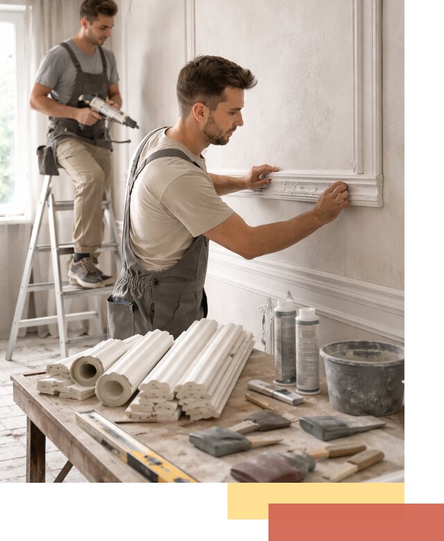 Монтаж лепнины на стены в Чебоксарах профессионально и качественно