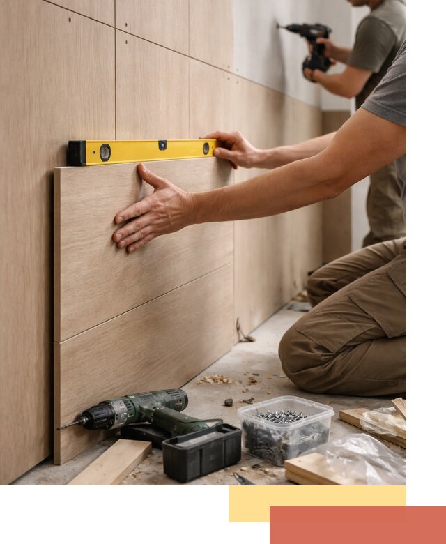 Профессиональный монтаж МДФ панелей на стены в Чебоксарах