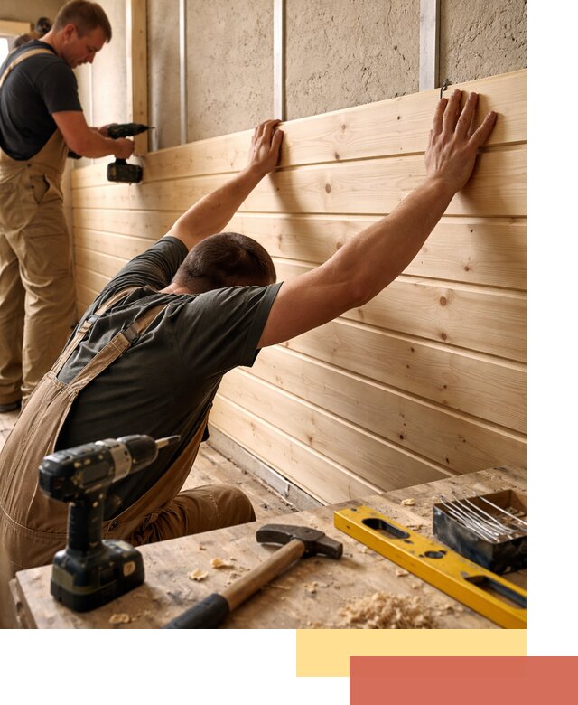 Монтаж деревянной вагонки на стены в Чебоксарах быстро и качественно