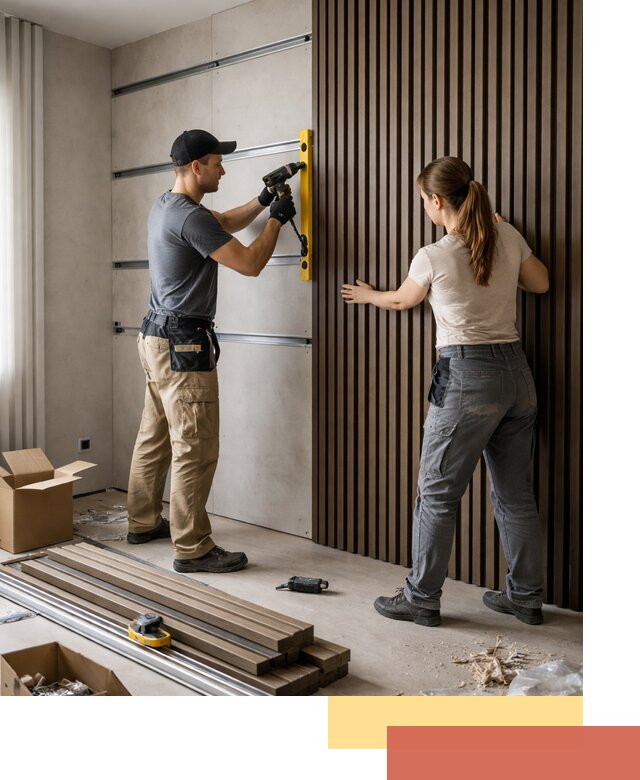 Монтаж реечных панелей на стены в Чебоксарах