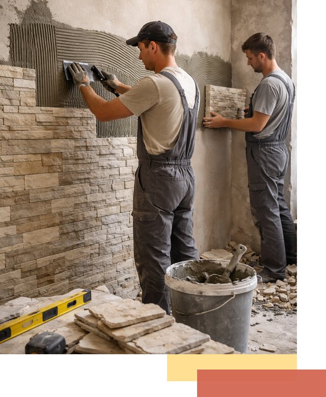 Монтаж искусственного камня в Чебоксарах — облицовка стен и фасадов