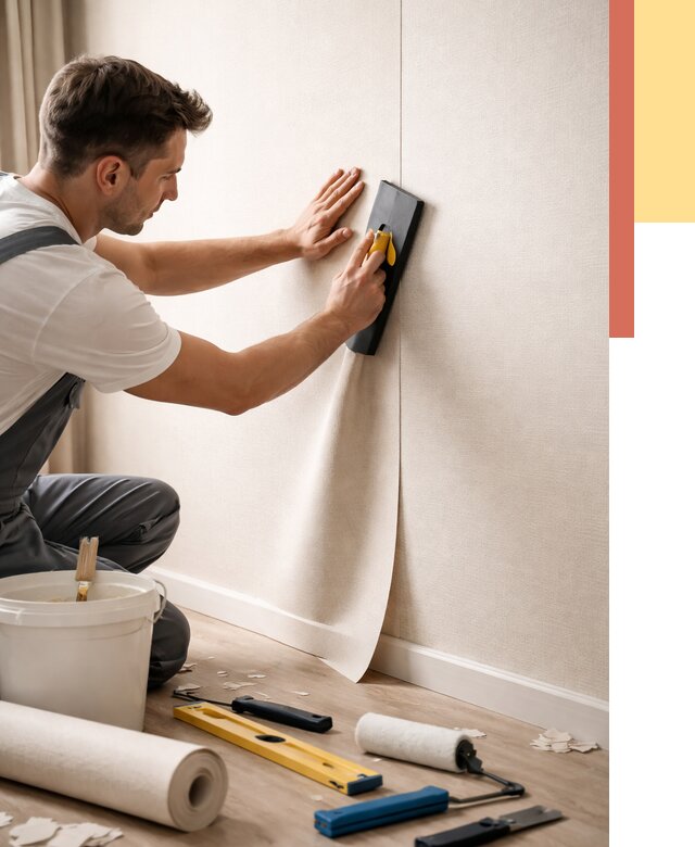 Поклейка виниловых обоев в Чебоксарах от 4628 руб. | Быстро и недорого — ОТДЕЛОЧНИК-Чбк