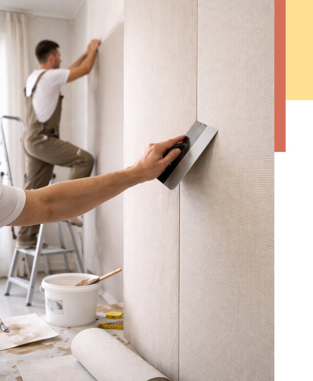 Поклейка текстильных обоев в Чебоксарах от 4628 руб. под ключ | ОТДЕЛОЧНИК-Чбк