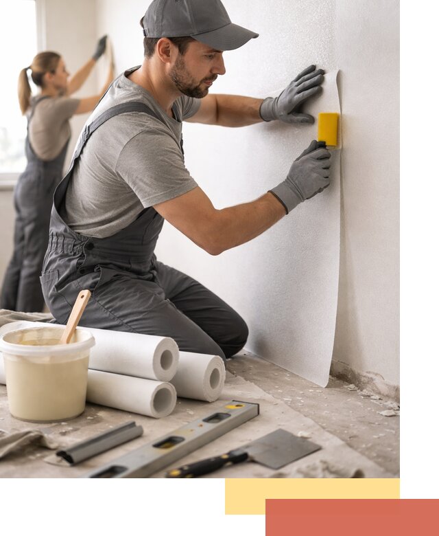 Поклейка стеклообоев профессионально в Чебоксарах