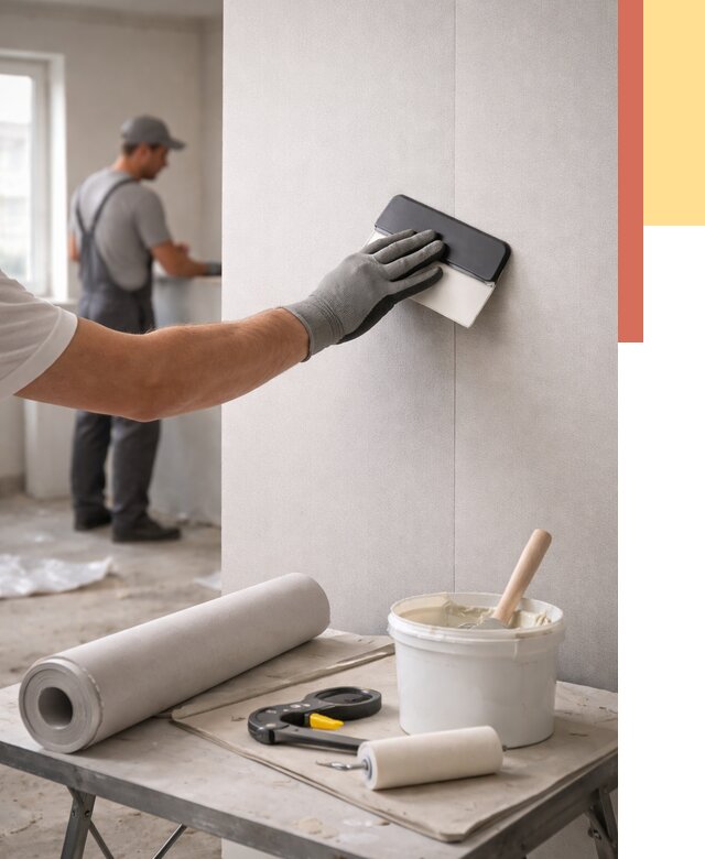 Поклейка обоев под покраску в Чебоксарах от 3599 руб. за м2 | ОТДЕЛОЧНИК-Чбк