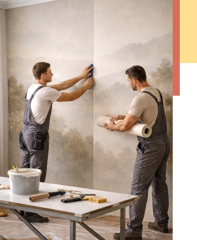 Поклейка фотообоев в Чебоксарах от 8741 руб/м² — быстро и недорого | ОТДЕЛОЧНИК-Чбк