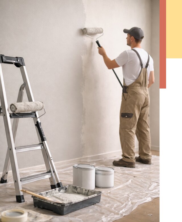 Покраска стен латексной краской в Чебоксарах от 4628 руб. за м2 | ОТДЕЛОЧНИК-Чбк