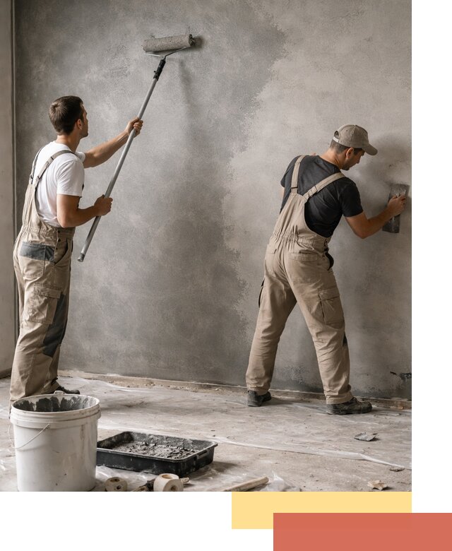 Покраска стен под бетон в Чебоксарах профессионально и недорого