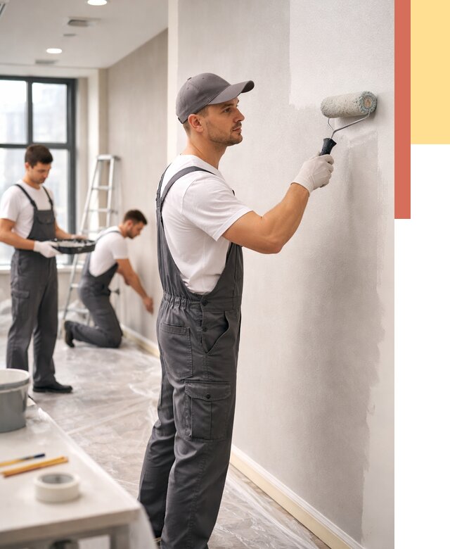 Покраска стен в офисе в Чебоксарах от 8741 руб. — быстро и недорого | ОТДЕЛОЧНИК-Чбк