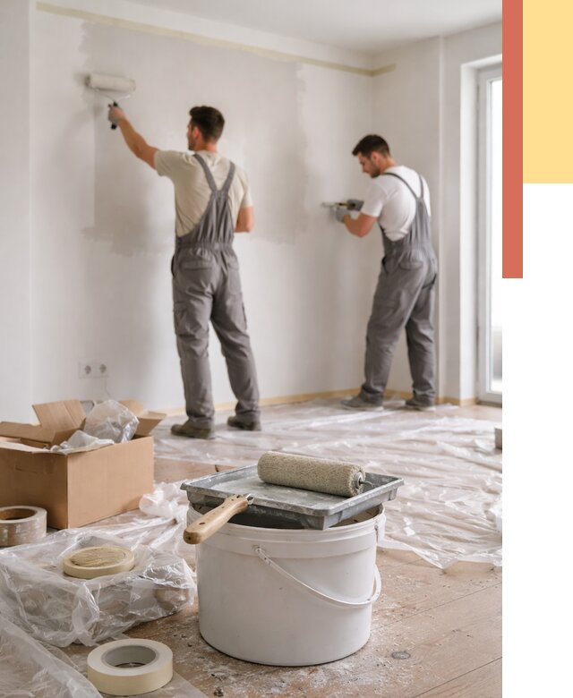 Покраска стен в квартире в Чебоксарах от 2571 руб/м2 — быстро и недорого | ОТДЕЛОЧНИК-Чбк