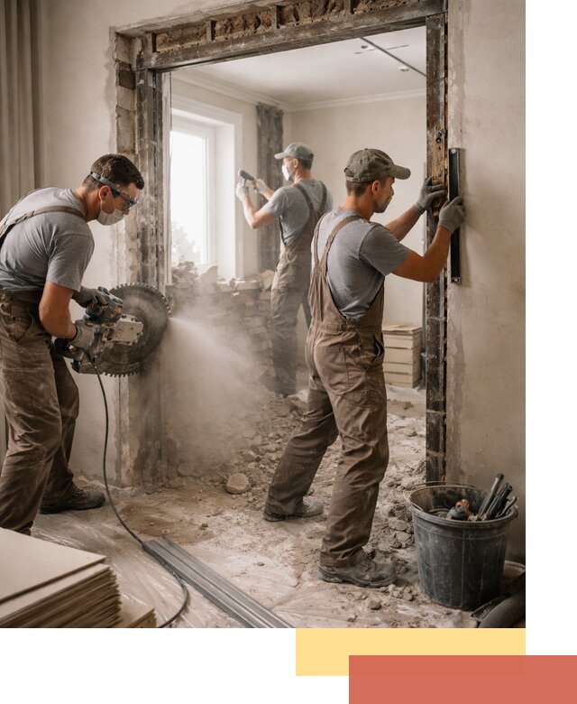 Расширение дверного проема под установку новой двери в Чебоксарах