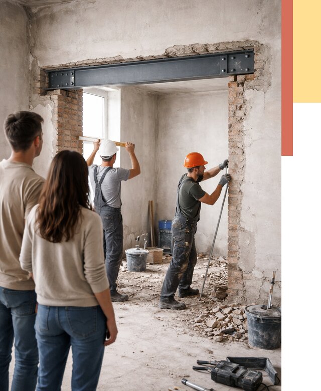 Усиление проема в стене в Чебоксарах от 9770 руб. — усиление дверного проема металлоконструкцией | ОТДЕЛОЧНИК-Чбк