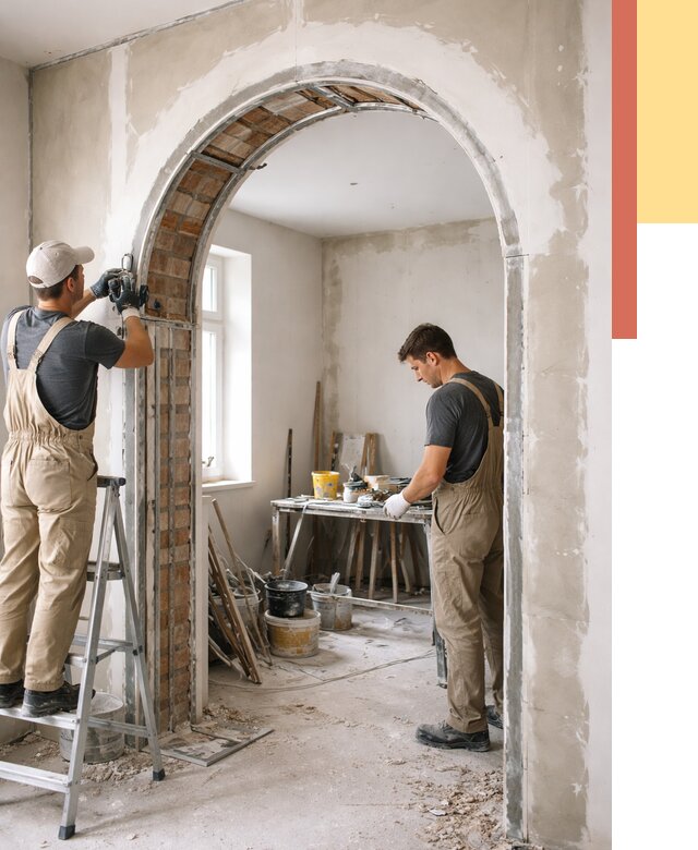 Устройство арочного проема в Чебоксарах от 9770 руб. под ключ — быстро и недорого | ОТДЕЛОЧНИК-Чбк