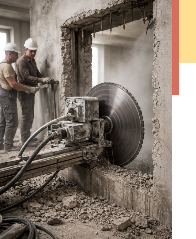 Алмазная резка проемов в Чебоксарах от 4628 руб. быстро и недорого | ОТДЕЛОЧНИК-Чбк