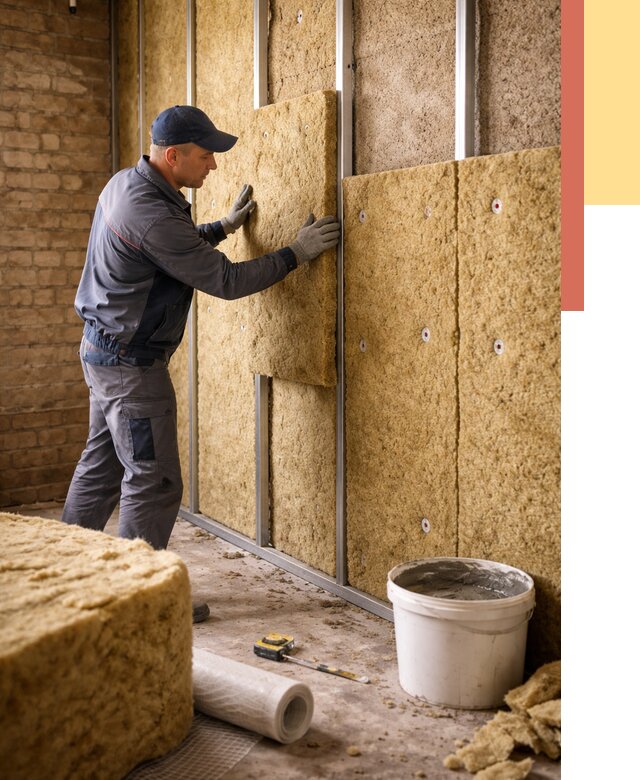 Утепление стен минватой в Чебоксарах от 1388 руб./м2 — недорого и быстро | ОТДЕЛОЧНИК-Чбк