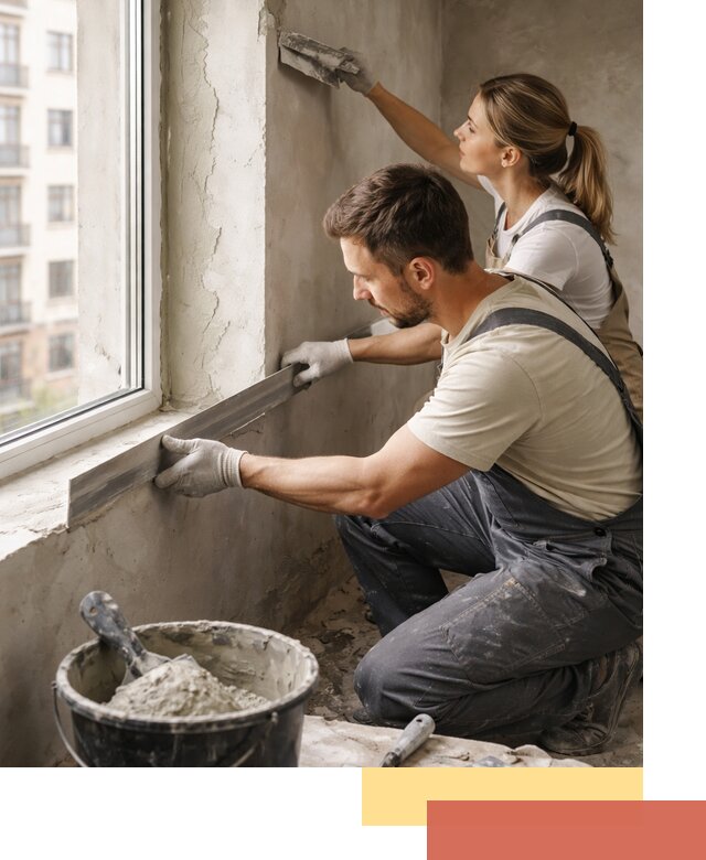 Штукатурка откосов дверей и окон профессионально в Чебоксарах