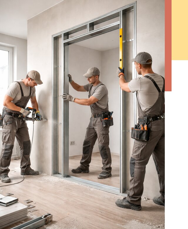 Устройство дверного проема в перегородке в Чебоксарах от 4628 руб. под ключ | ОТДЕЛОЧНИК-Чбк