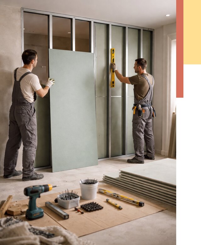 Перегородка из влагостойкого гипсокартона в Чебоксарах от 4936 руб. — монтаж под ключ | ОТДЕЛОЧНИК-Чбк