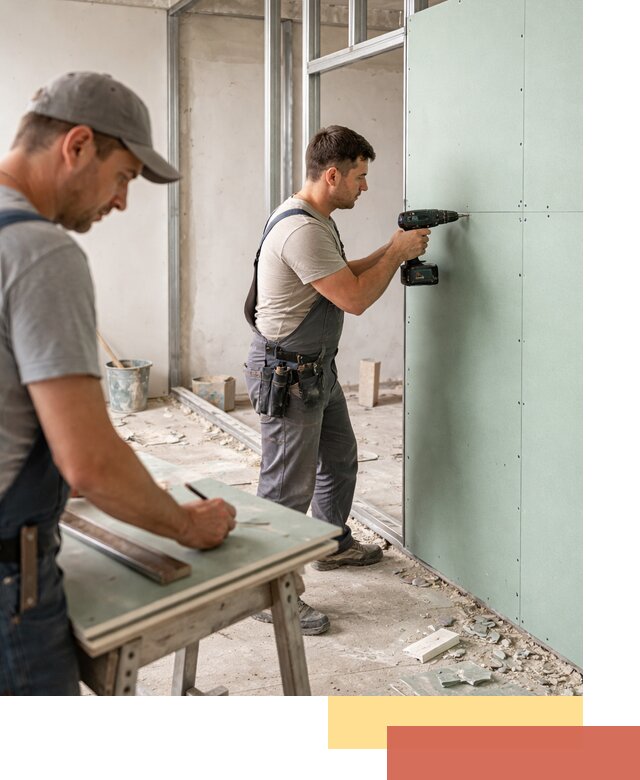 Перегородки из влагостойкого гипсокартона под ключ в Чебоксарах