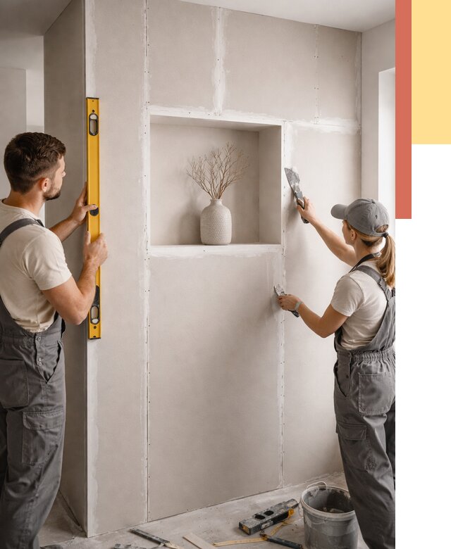 Перегородка из гипсокартона с нишей в Чебоксарах от 3342 руб. под ключ | ОТДЕЛОЧНИК-Чбк