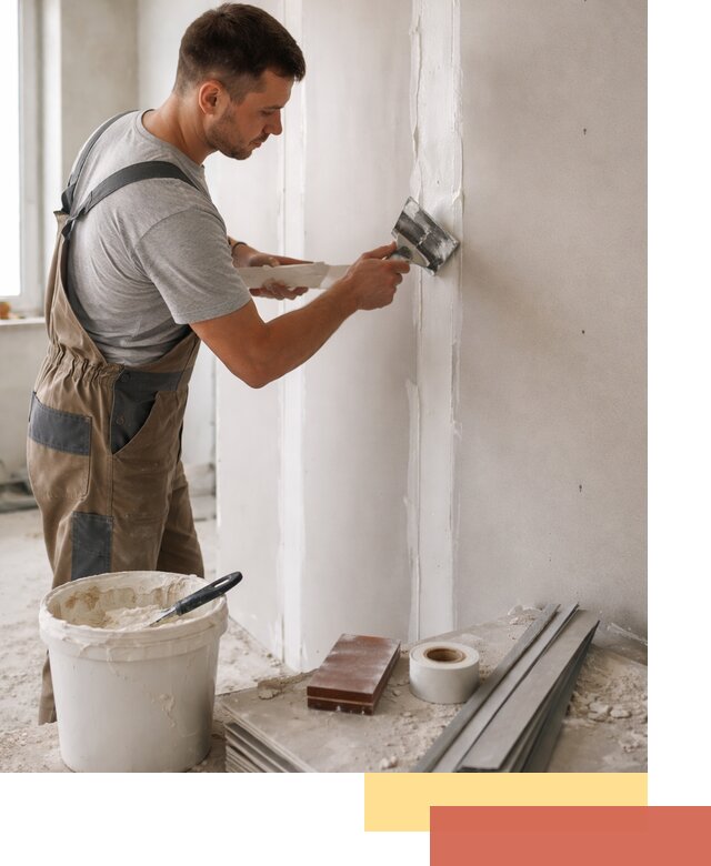 Шпаклевка перегородок из гипсокартона в Чебоксарах качественно и быстро