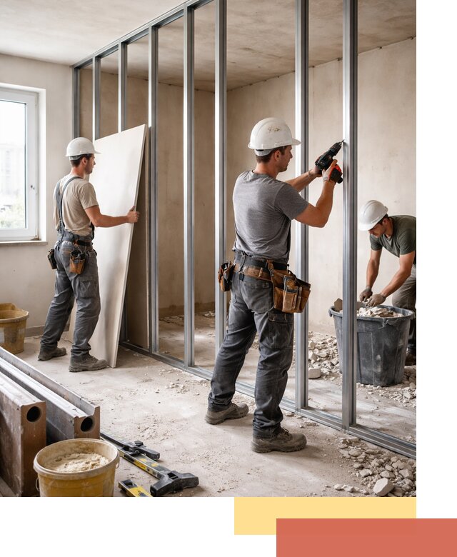 Перенос гипсокартонной перегородки в Чебоксарах профессионально и быстро