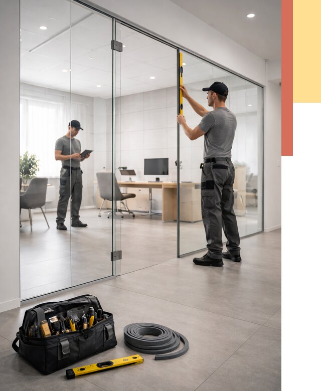 Цельностеклянные перегородки под ключ в Чебоксарах от 9770 руб. — монтаж и цены | ОТДЕЛОЧНИК-Чбк